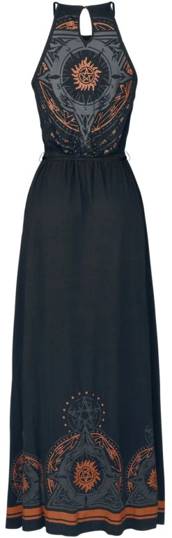 "Mandala" Langes Kleid Schwarz Von Supernatural -Forbunrs Geschaft 393949b