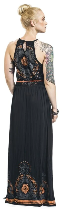 "Mandala" Langes Kleid Schwarz Von Supernatural -Forbunrs Geschaft 393949wb