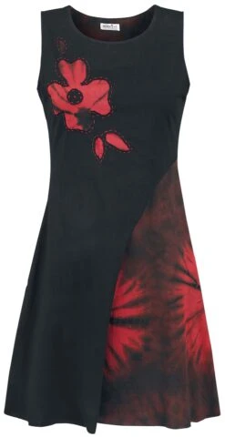 "Maya Dress" Mittellanges Kleid Schwarz/rot Von Innocent