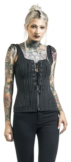 "Viola" Top Schwarz Von Gothicana By EMP 10 "Viola" Top Schwarz Von Gothicana By EMP -Forbunrs Geschaft 396519wa