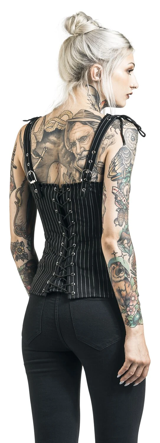 "Viola" Top Schwarz Von Gothicana By EMP 7 "Viola" Top Schwarz Von Gothicana By EMP – Bild 5