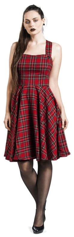 "Irvine Pinafore Dress" Mittellanges Kleid Rot Von Hell Bunny 12 "Irvine Pinafore Dress" Mittellanges Kleid Rot Von Hell Bunny -Forbunrs Geschaft 444098wa