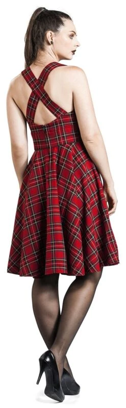 "Irvine Pinafore Dress" Mittellanges Kleid Rot Von Hell Bunny 13 "Irvine Pinafore Dress" Mittellanges Kleid Rot Von Hell Bunny -Forbunrs Geschaft 444098wb