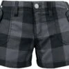 "Santiago Hot Pant" Hotpant Schwarz/grau Von Brandit -Forbunrs Geschaft 452466a