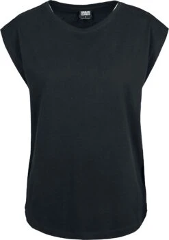 "Ladies Basic Shaped Tee" T-Shirt Schwarz Von Urban Classics