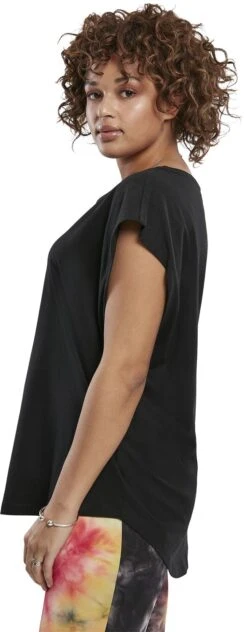 "Ladies Basic Shaped Tee" T-Shirt Schwarz Von Urban Classics -Forbunrs Geschaft 456205wd