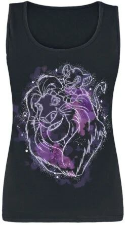 "Simba And Mufasa - Starry Night" Top Schwarz Von Der König Der Löwen