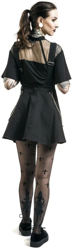 "Love Me Right Dungeree Style Dress" Kurzes Kleid Schwarz Von Jawbreaker -Forbunrs Geschaft 457955wb