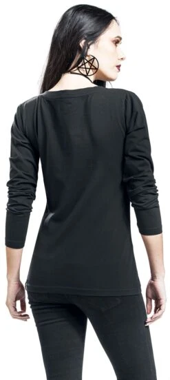 "Langarmshirt Mit Zierbändern" Langarmshirt Schwarz Von Black Premium By EMP -Forbunrs Geschaft 459419wb