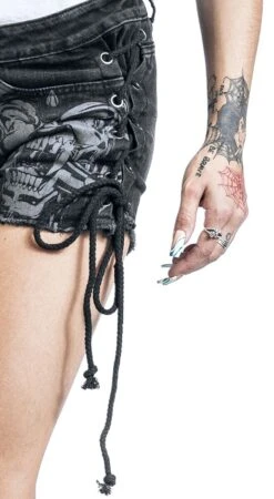 "EMP Signature Collection" Hotpant Schwarz Von Motörhead -Forbunrs Geschaft 459671d