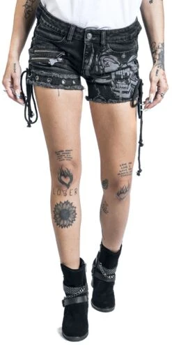 "EMP Signature Collection" Hotpant Schwarz Von Motörhead -Forbunrs Geschaft 459671wa