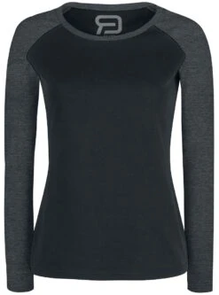 "Long Raglan Road" Langarmshirt Schwarz/dunkelgrau Von RED By EMP