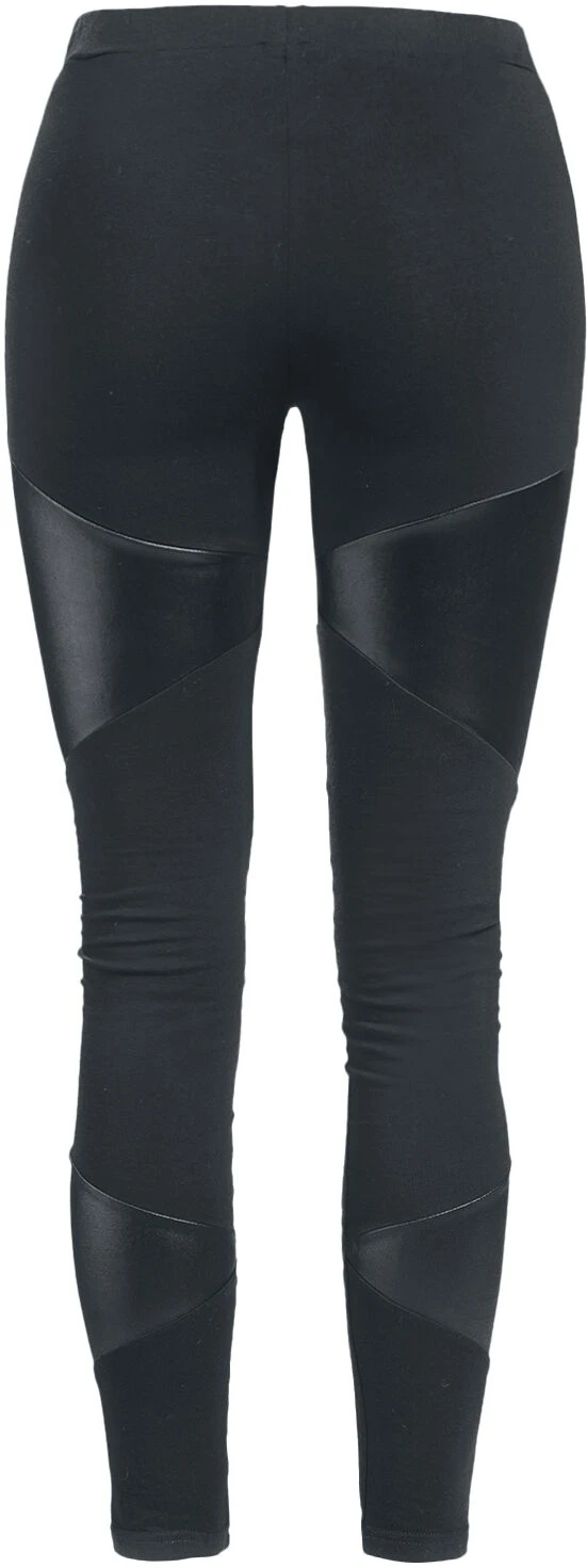 "Schwarze Leggings Mit Kunstledereinsätzen" Leggings Schwarz Von Black Premium By EMP 4 "Schwarze Leggings Mit Kunstledereinsätzen" Leggings Schwarz Von Black Premium By EMP – Bild 2