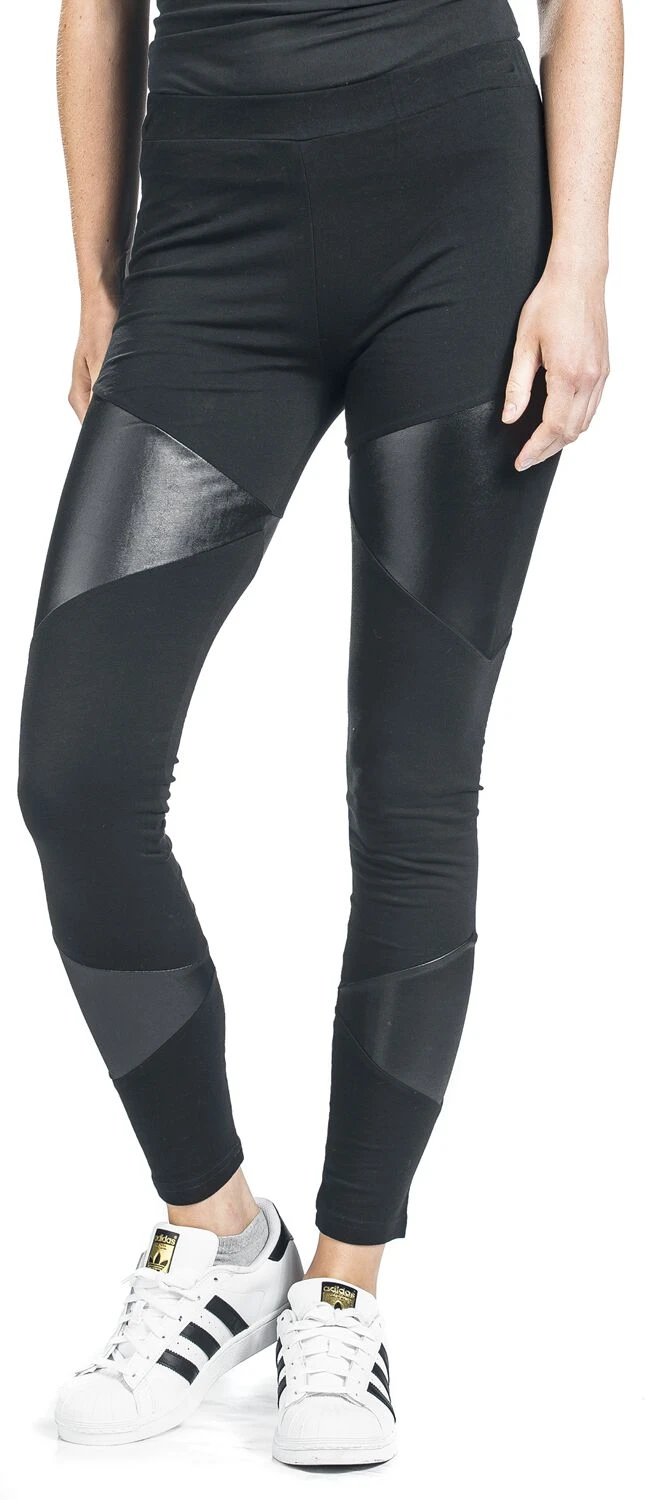 "Schwarze Leggings Mit Kunstledereinsätzen" Leggings Schwarz Von Black Premium By EMP 6 "Schwarze Leggings Mit Kunstledereinsätzen" Leggings Schwarz Von Black Premium By EMP – Bild 4