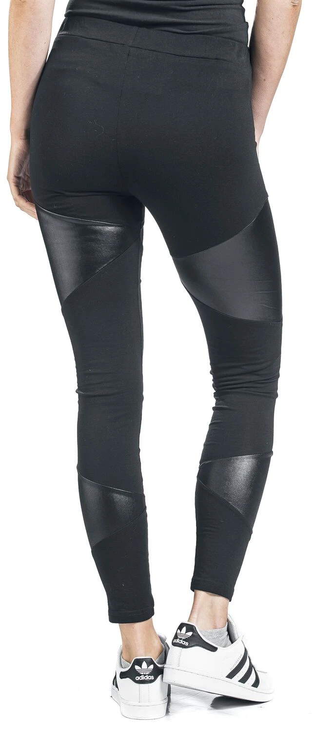 "Schwarze Leggings Mit Kunstledereinsätzen" Leggings Schwarz Von Black Premium By EMP 8 "Schwarze Leggings Mit Kunstledereinsätzen" Leggings Schwarz Von Black Premium By EMP – Bild 6