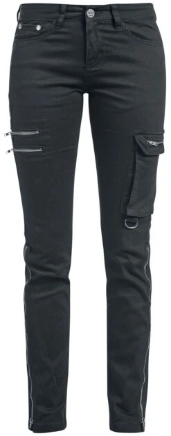 "Skarlett - Schwarze Jeans Mit Zwei Saumvarianten" Jeans Schwarz Von Black Premium By EMP