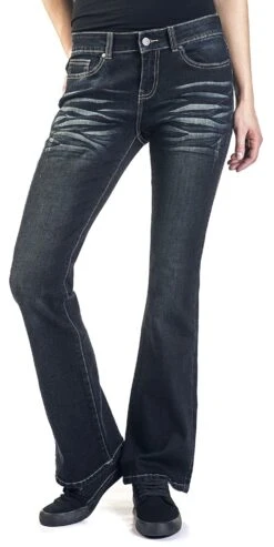 "Grace - Dunkelblaue Jeans Mit Waschung Und Schlag" Jeans Dunkelblau Von Black Premium By EMP -Forbunrs Geschaft 464831wa