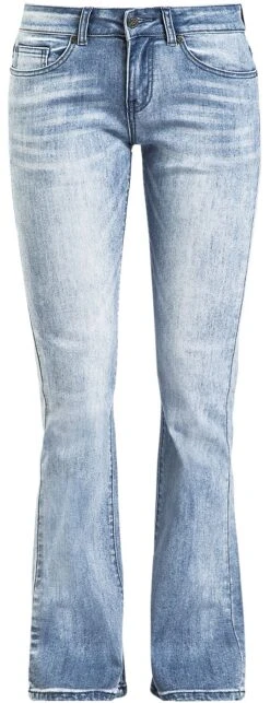 "Grace - Hellblaue Jeans Mit Waschung Und Schlag" Jeans Hellblau Von Black Premium By EMP