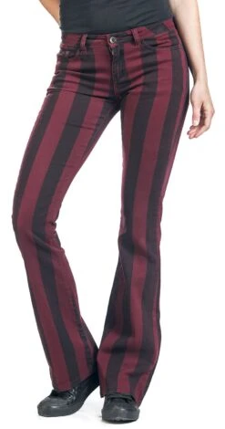"Grace - Schwarz/rot Gestreifte Hose" Stoffhose Schwarz/rot Von Gothicana By EMP -Forbunrs Geschaft 465570wa