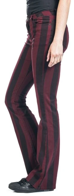 "Grace - Schwarz/rot Gestreifte Hose" Stoffhose Schwarz/rot Von Gothicana By EMP -Forbunrs Geschaft 465570wa2