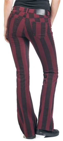 "Grace - Schwarz/rot Gestreifte Hose" Stoffhose Schwarz/rot Von Gothicana By EMP -Forbunrs Geschaft 465570wb