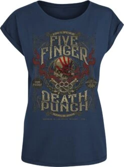 "100 Proof" T-Shirt Navy Von Five Finger Death Punch