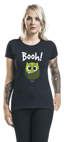 "Booh!" T-Shirt Schwarz Von Tierisch -Forbunrs Geschaft 477128wa