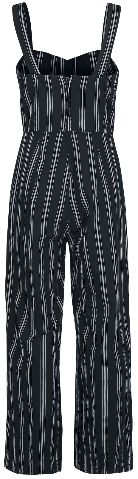 "Sailor Stripe Jumpsuit" Jumpsuit Schwarz/grau Von Banned Retro 4 "Sailor Stripe Jumpsuit" Jumpsuit Schwarz/grau Von Banned Retro – Bild 2