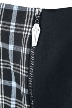 "Death Check Dress" Kurzes Kleid Schwarz/blau Von Banned Alternative -Forbunrs Geschaft 480615d2