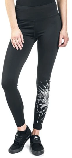 "Sport Und Yoga - Schwarze Leggings Mit Detailreichem Print" Leggings Schwarz Von EMP -Forbunrs Geschaft 483079wa