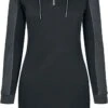 "Ladies 2-Tone Hooded Dress" Kurzes Kleid Schwarz/charcoal Von Urban Classics 2 "Ladies 2-Tone Hooded Dress" Kurzes Kleid Schwarz/charcoal Von Urban Classics -Forbunrs Geschaft 483617a