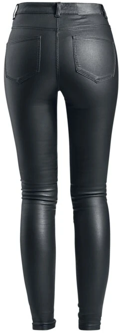 "NMCallie High Waist Skinny Coated Pants" Jeans Schwarz Von Noisy May -Forbunrs Geschaft 484079b