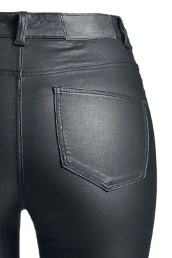 "NMCallie High Waist Skinny Coated Pants" Jeans Schwarz Von Noisy May -Forbunrs Geschaft 484079d