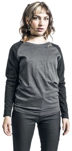 "Raglan Contrast Longsleeve" Langarmshirt Grau/schwarz Von RED By EMP -Forbunrs Geschaft 486392wa