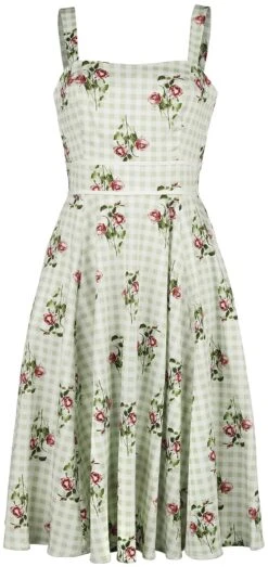 "Sarina Swing Dress" Mittellanges Kleid Weiß/grau Von H&R London
