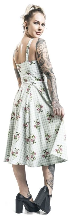 "Sarina Swing Dress" Mittellanges Kleid Weiß/grau Von H&R London -Forbunrs Geschaft 487864wb
