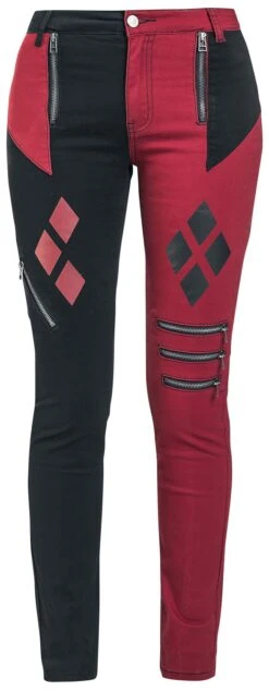 "2 - Harley Quinn" Jeans Schwarz/rot Von Suicide Squad
