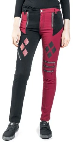 "2 - Harley Quinn" Jeans Schwarz/rot Von Suicide Squad -Forbunrs Geschaft 488381wa
