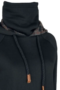 "Sweatkleid Mit Braunem Saum" Kurzes Kleid Schwarz Von RED By EMP -Forbunrs Geschaft 492027d