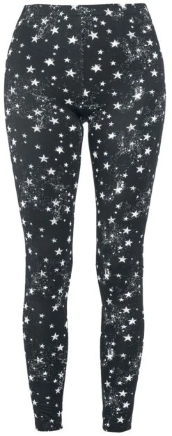 "Leggings Mit Sternen Alloverprint" Leggings Schwarz Von RED By EMP