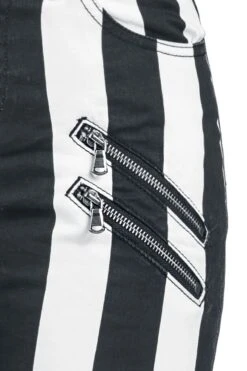 "Schwarz- Weiße Skinny Jeans Mit Reißverschlüssen Und Schnallen" Jeans Schwarz/weiß Von Gothicana By EMP -Forbunrs Geschaft 493699d