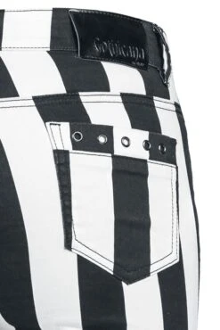 "Schwarz- Weiße Skinny Jeans Mit Reißverschlüssen Und Schnallen" Jeans Schwarz/weiß Von Gothicana By EMP -Forbunrs Geschaft 493699d3