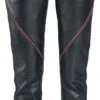 "Lederhose Mit Patches Und Reißverschluss Details" Lederhose Schwarz/rot Von Rock Rebel By EMP -Forbunrs Geschaft 493783a