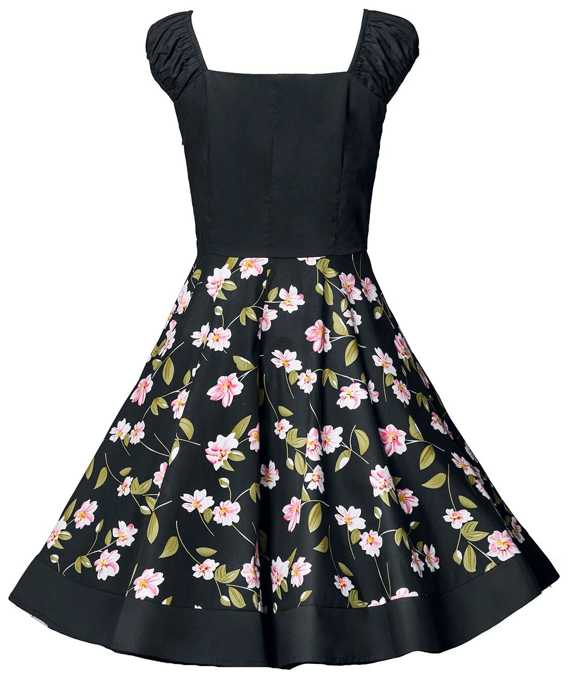 "Vintage Kleid" Mittellanges Kleid Schwarz Von Belsira 4 "Vintage Kleid" Mittellanges Kleid Schwarz Von Belsira – Bild 2