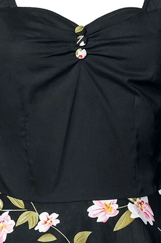 "Vintage Kleid" Mittellanges Kleid Schwarz Von Belsira 5 "Vintage Kleid" Mittellanges Kleid Schwarz Von Belsira – Bild 3