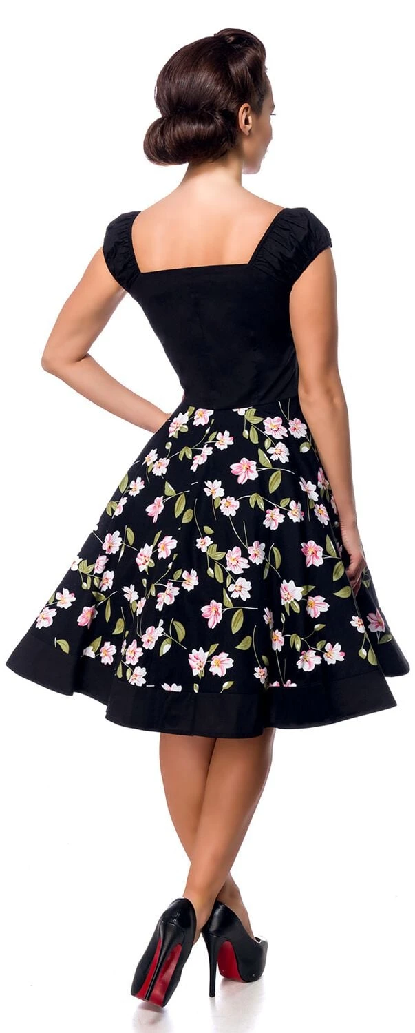 "Vintage Kleid" Mittellanges Kleid Schwarz Von Belsira 7 "Vintage Kleid" Mittellanges Kleid Schwarz Von Belsira – Bild 5