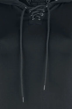 "Gothicana X Anne Stokes - Schwarzes Langarmshirt Mit Schnürung, Print Und Großer Kapuze" Langarmshirt Schwarz Von Gothicana By EMP -Forbunrs Geschaft 496213d