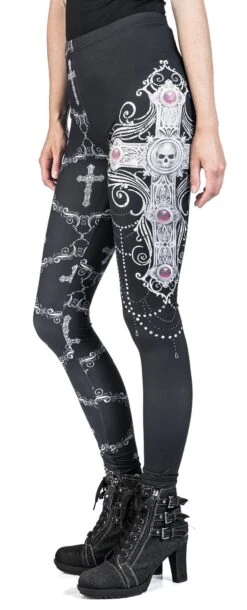 "Gothicana X Anne Stokes - Schwarze Leggings Mit Prints" Leggings Schwarz Von Gothicana By EMP -Forbunrs Geschaft 496229wa2