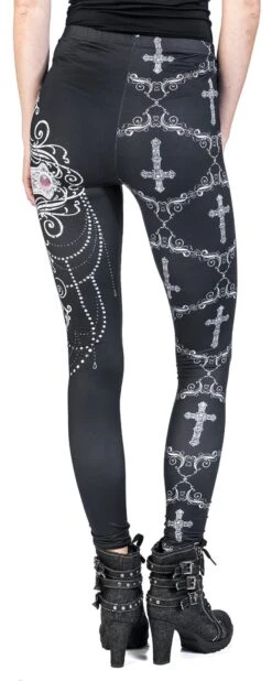"Gothicana X Anne Stokes - Schwarze Leggings Mit Prints" Leggings Schwarz Von Gothicana By EMP -Forbunrs Geschaft 496229wb