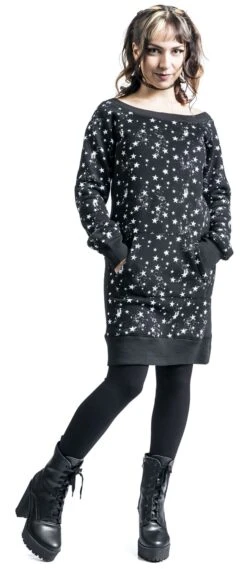 "Sweatkleid Mit Sternen Alloverprint" Kurzes Kleid Schwarz Von RED By EMP -Forbunrs Geschaft 498257wa